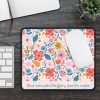 Pink Blue Floral Mouse Mat - Year Text 2025